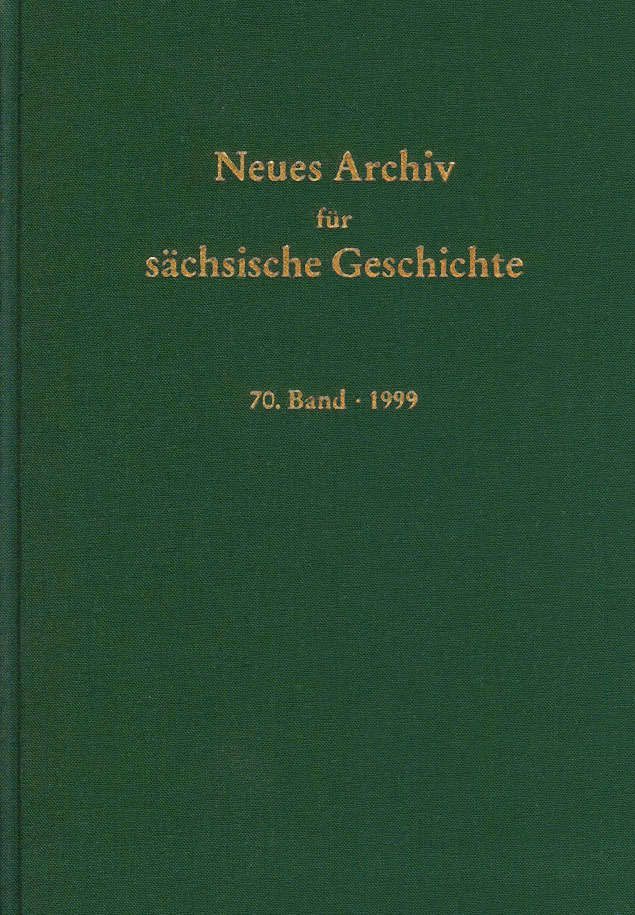 Cover des Neuen Archivs für sächsische Geschichte