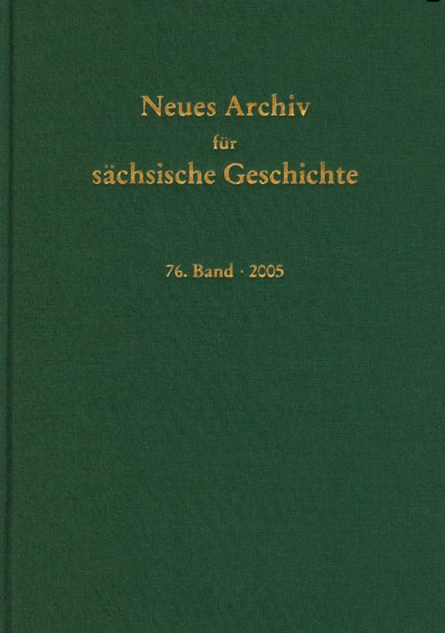 Cover des Neuen Archivs für sächsische Geschichte